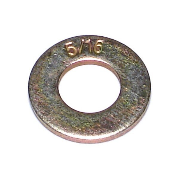 Midwest Fastener Flat Washer, For Screw Size 5/16" , Steel Zinc Yellow Finish, 40 PK 63082 - main